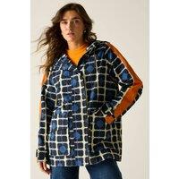Regatta Women's Orla Kiely Mid Length Waterproof Jacket in Dark Blue | Size: 10
