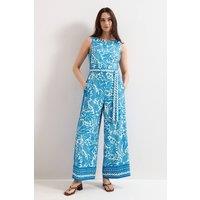 Phase Eight Women's Cyra Prnted Jumpsuit in Turquoise | Size: 22