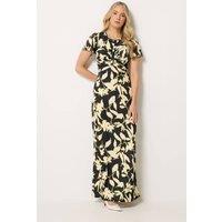 Long Tall Sally Women's Tall Floral Twist Front Maxi Dress in Black | Size: 22-24