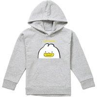 Netflix Kpop Demon Hunters Hello Friend Derpy Letter Kids Hoodie, Athl Heather in Light Grey | Size: 9-11 Years