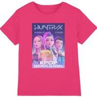 Netflix Kpop Demon Hunters Huntrx World Tour Billboard Kids Tee, Hot Pink | Size: 9-11 Years