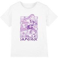 Netflix Kpop Demon Hunters Huntrix Huntrx Manga Panels Trio Kids Tee, White | Size: 9-11 Years