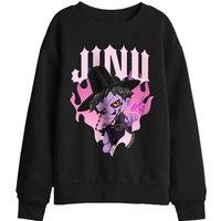 Netflix Kpop Demon Hunters Jinu Demon Heart Flames Kids Sweatshirt, Black | Size: 12-13 Years