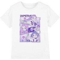 Netflix Kpop Demon Hunters Anime Huntrix Huntrx Kids T-Shirt, White | Size: 12-13 Years