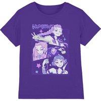 Netflix Kpop Demon Hunters Anime Huntrix Huntrx Kids T-Shirt, Purple | Size: 12-13 Years