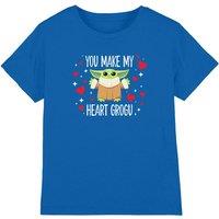Disney Star Wars You Make My Heart Grogu Kids T-Shirt, Royal | Size: 3-4 Years