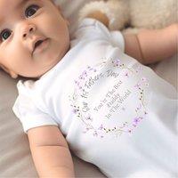 Aye Do Gifts Girl's Our 1st Fathers Day Pretty Flowers Baby Outfit: Vest in White | Size: Newborn
