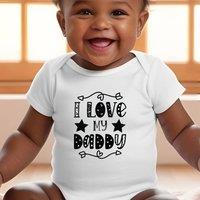 Aye Do Gifts Black & White I Love My Daddy Baby Outfit: Vest | Size: 6-12 m