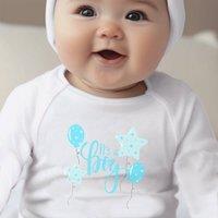 Aye Do Gifts Boy's It's A Boy Baby Outfit: Baby Grow in White | Size: 6-12 m