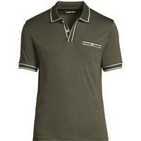 Lands' End Men's Welt Pocket Supima Polo Shirt in Dark Green | Size: Large