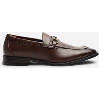 Where's That From Men's Declan Pointed Toe Slip On Buckle Loafer in Dark Brown | Size: 11