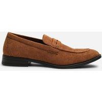 Where's That From Men's Gavin Suede Slip on Penny Loafer in Light Brown | Size: 12