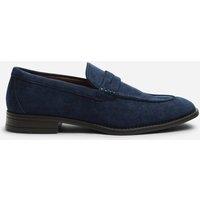 Where's That From Men's Gavin Suede Slip on Penny Loafer in Navy | Size: 12