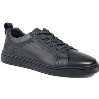 Jones Bootmaker Men's Salvador Leather Lace Up Trainers in Navy | Size: 10