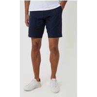 Threadbare Men's Linen Blend Shorts with Belt in Navy | Size: 34R