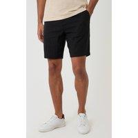 Threadbare Men's Linen Blend Shorts with Belt in Black | Size: 34R