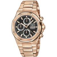 Gevril Men's Kingsgate Chronograph SS Case, Stainless Steel Satin Bracelet in Rose Gold