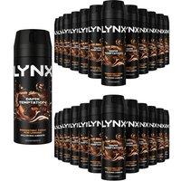 Lynx Men's Dark Temptation Body Spray 48Hrs HD Fragrance 150ml, 24 Pack in Black