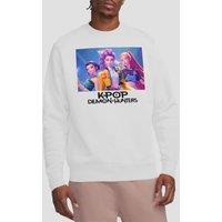 Netflix Kpop Demon Hunters Heroic Huntrix Huntrx Sweatshirt, White | Size: 2XL