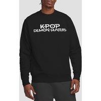 Netflix Kpop Demon Hunters White Logo Sweatshirt, Black | Size: Medium