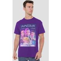 Netflix Kpop Demon Hunters Huntrix Huntrx World Tour Billboard T-Shirt, Purple | Size: 2XL