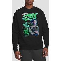Netflix Kpop Demon Hunters Huntrix Zoey Popstar Sweatshirt, Black | Size: 2XL