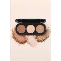 SHEONLY 3-in-1 Blush Contour Highlighter Makeup Palette in Brown | Size: 1 pack
