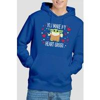 Disney Star Wars You Make My Heart Grogu Hoodie, Royal | Size: XL
