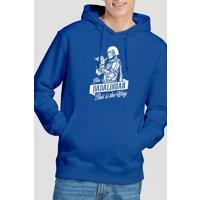 Disney Star Wars Father'S Day The Dadalorian Mandalorian Hoodie, Royal | Size: Large