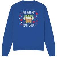 Disney Star Wars You Make My Heart Grogu Sweatshirt, Royal | Size: Medium