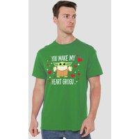 Disney Star Wars You Make My Heart Grogu T-Shirt, Kelly Green | Size: Medium
