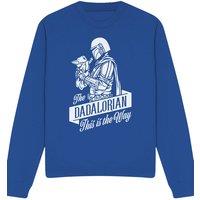 Disney Star Wars Father'S Day The Dadalorian Mandalorian Sweatshirt, Royal | Size: Medium