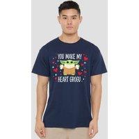 Disney Star Wars You Make My Heart Grogu T-Shirt, Navy | Size: XL
