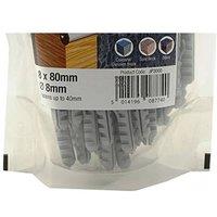 JCP CONSTRUCTION PRODUCTS Nylon Frame Fixings ZYP - 8 x 80mm - Box of 250 in Grey