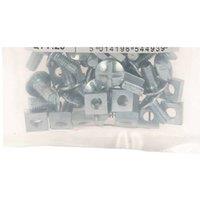 Unifix Mushroom Head Roofing Bolts & Nuts Bzp - M6 x 20 - Box of 125 in Silver