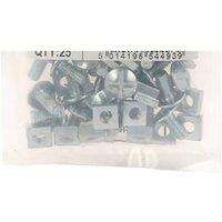 Unifix Mushroom Head Roofing Bolts & Nuts BZP - M6 x 25 - Box of 125 in Silver