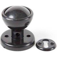 Unifix Plastic Rim / Mortice Knob Black - Box of 10