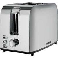 Igenix 750W 2 Slice Toaster Stainless Steel in Metallic Silver