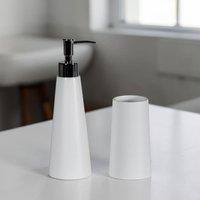Showerdrape Alto 2 Set - Liquid Soap Dispenser & Tumbler in White
