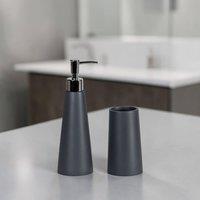 Showerdrape Alto 2 Set - Liquid Soap Dispenser & Tumbler in Grey