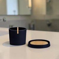 Showerdrape Sonata Bamboo Bathroom Accessory Set - Soap Dish & Toothbrush Holder in Black