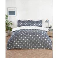 Rapport Home Northern Stars Microfibre Complete Duvet Set with Pillowcase in Grey | Size: Single