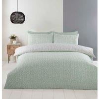 Rapport Home Helston Reversible Duvet Cover Set with Pillowcase Bedding in Duck Egg Blue | Size: Single