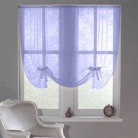 Luxury Living Sheer Voile Tie Up Curtain Blinds - Adjustable Light Filtering in Lilac | Size: 228 cm width x 137 cm drop