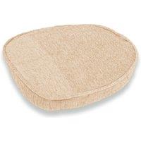 Chums Chenille Plain Dining Seat Pads Pack Of Two in Beige