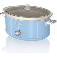 Swan Retro 6.5L Slow Cooker in Blue