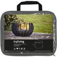 Ivyline Waterproof Fire Pit Cover - Round - H35CM W55CM in Grey