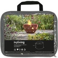 Ivyline Waterproof Fire Pit Cover - Round - H45CM W82CM in Grey