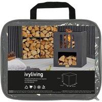 Ivyline Waterproof Fire Pit Cover - Square - H55CM W50CM in Grey