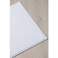 Soak&Sleep White Textured Cotton Bath Mat